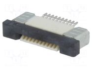 Connector: FFC/FPC; SMT; 0.4A; 100V; PIN: 10; 0.5mm; horizontal; 30mΩ ADAM TECH