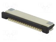 Connector: FFC/FPC; SMT; 100V; 0.5A; PIN: 16; 1mm; horizontal; 30mΩ ADAM TECH