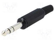 Connector: Jack 6,3mm; plug; male; stereo,with strain relief LUMBERG