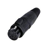 XLR CONN, RCPT, 5POS, CABLE