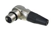 XLR CONN, R/A RCPT, 3POS, CABLE