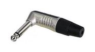 AUDIO CONN, R/A MONO PLUG, 6.35MM, CABLE