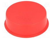 Plugs; Body: red; Out.diam: 61.5mm; H: 20mm; Mat: LDPE; push-in; round 