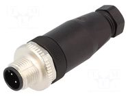 Connector: circular; plug; PIN: 4; male; for cable; screw terminal MURR ELEKTRONIK