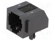 RJ11; socket; PIN: 4; Cat: 3; shielded,low profile; Layout: 6p4c TE Connectivity