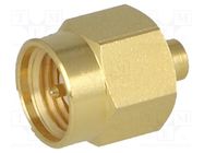 Connector: SMA; plug; male; straight; 50Ω; RG405; soldering; PTFE TE Connectivity