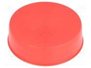 Plugs; Body: red; Out.diam: 110mm; H: 31mm; Mat: LDPE; push-in; round 