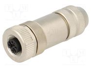 Connector: M12; plug; PIN: 5; female; B code-Profibus; for cable 