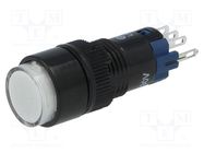 Switch: push-button; Pos: 2; SPDT; 0.5A/250VAC; 1A/24VDC; ON-(ON) ONPOW