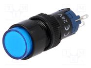 Switch: push-button; Pos: 2; SPDT; 0.5A/250VAC; 1A/24VDC; ON-(ON) ONPOW