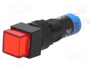 Switch: push-button; Pos: 2; SPDT; 0.5A/250VAC; 1A/24VDC; ON-(ON) ONPOW