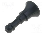 Rivet; polyamide; black; 2÷4.2mm 