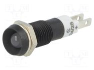 Indicator: LED; recessed; white; 24÷28VDC; Ø8.2mm; IP67; metal SIGNAL-CONSTRUCT