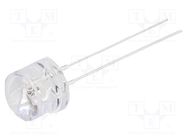 LED; 8mm; blue; 1000÷1500mcd; 100°; Front: convex; No.of term: 2 OPTOSUPPLY