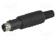 Connector: DIN mini; plug; male; PIN: 6; with strain relief; 100V LUMBERG