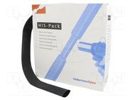 Heat shrink sleeve; 2: 1; 19.1mm; L: 5m; black; cardboard packaging HELLERMANNTYTON