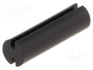 Spacer sleeve; LED; Øout: 5mm; ØLED: 5mm; L: 17.5mm; black; UL94V-2 FIX&FASTEN