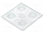 LED lens; square; transparent; H: 7.85mm; Body dim: 50x50mm LEDIL