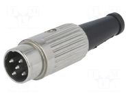 Connector: DIN; plug; male; PIN: 5; Layout: 360°; straight; for cable DELTRON