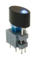 PB SW, DPDT, 0.1A, 30VDC, BLUE, SOLDER