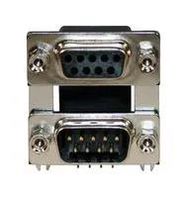 STACKED D SUB CONN, RCPT/RCPT, 37POS