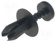 Rivet; polyamide; L.rivet: 11mm; Panel cutout diam: 5mm; black 