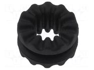 Grommet; Ømount.hole: 6.35mm; black; Panel thick: max.1.45mm ESSENTRA