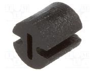 Spacer sleeve; LED; Øout: 4.5mm; ØLED: 3mm; L: 4.5mm; black; UL94V-2 FIX&FASTEN