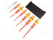 Kit: screwdrivers; insulated; 1kVAC; Pozidriv®,slot; 7pcs. 