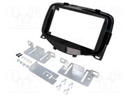 Radio frame; Citroën,Peugeot,Toyota; 2 DIN; black gloss PER.PIC.