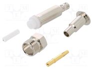 Connector: FME; plug; female; straight; crimped; for cable; 50Ω AMPHENOL RF