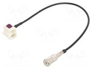 Cable; Fakra socket,ISO socket; 0.23m; Car brand: Audi 4CARMEDIA