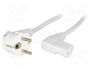 Cable; 3x1mm2; CEE 7/7 (E/F) plug angled,IEC C13 female 90° LIAN DUNG