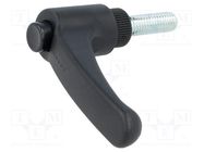 Lever; adjustable; Thread len: 25mm; Lever length: 63mm; -30÷130°C ELESA+GANTER