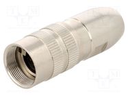 Connector: M16; plug; female; soldering; for cable; PIN: 12; 3A; 60V LUMBERG