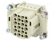Connector: HDC; contact insert; female; 10A; 250V; Han® DD; PIN: 24 HARTING