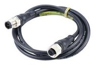 SENSOR CORD, 5P M12 PLUG-RCPT, 1M