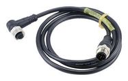 SENSOR CORD, 5P M12 PLUG-R/A RCPT, 5M