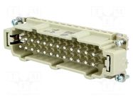 Connector: HDC; contact insert; male; 16A; 500V; Han E®; PIN: 24 HARTING