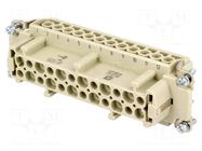 Connector: HDC; contact insert; female; 16A; 500V; Han E®; PIN: 24 HARTING