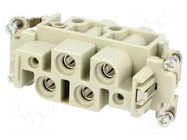 Connector: HDC; contact insert; female; 16A,80A; 400V,830V HARTING