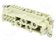 Connector: HDC; contact insert; female; 16A,80A; 400V,830V HARTING