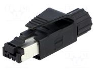 Connector: RJ45; plug; PIN: 4; Cat: 5; gold-plated; 8p4c; 6.1÷6.9mm HARTING