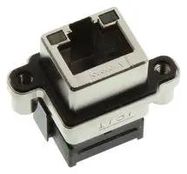 RJ45 CONN, R/A JACK, 8P8C, 1PORT, TH