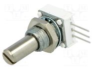 Potentiometer: shaft; single turn; 10kΩ; 1W; ±10%; 6.35mm; THT VISHAY