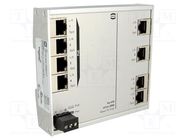 Switch PoE Ethernet; unmanaged; Number of ports: 8; 9÷60VDC; RJ45 HARTING