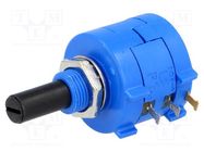 Potentiometer: shaft; multiturn; 10kΩ; 2W; ±5%; 6.35mm; linear; IP40 BOURNS