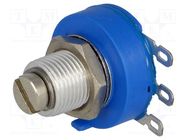 Potentiometer: shaft; single turn; 1kΩ; 2W; ±10%; 6.35mm; linear BOURNS