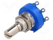 Potentiometer: shaft; single turn; 5kΩ; 2W; ±10%; 6.35mm; linear BOURNS