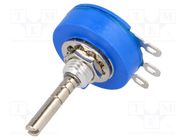 Potentiometer: shaft; single turn; 10kΩ; 2W; ±10%; 3.18mm; linear BOURNS